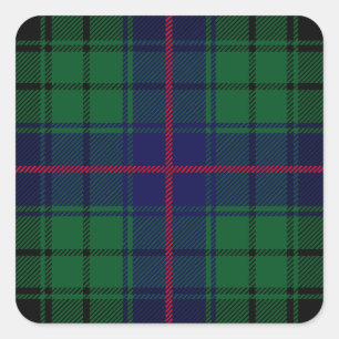Sticker Carré Clan Davidson Tartan