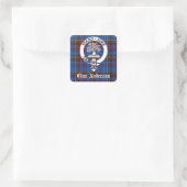 Sticker Carré Clan écossais Anderson Crest & Tartan (Sac)