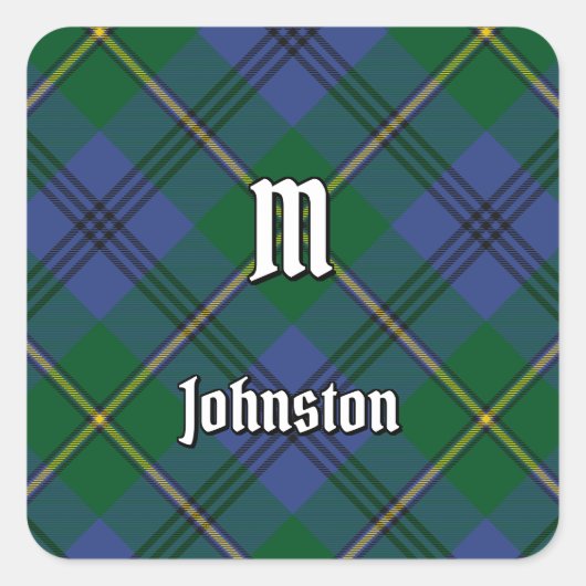 Sticker Carré Clan Johnston Tartan (Devant)