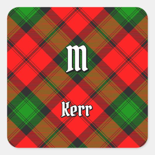 Sticker Carré Clan Kerr Tartan (Devant)