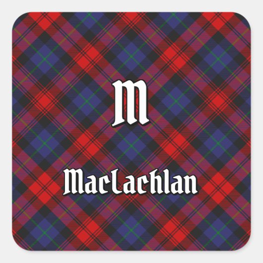 Sticker Carré Clan MacLachlan Tartan (Devant)