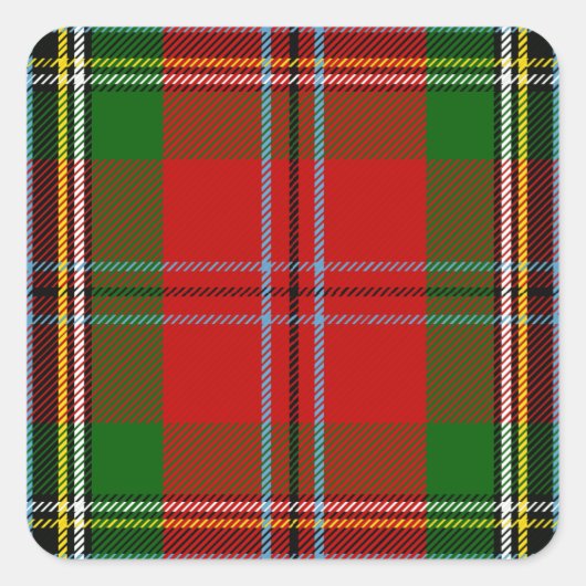 Sticker Carré Clan MacLean De Duart Tartan (Devant)