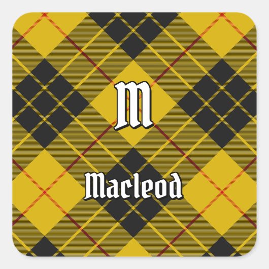 Sticker Carré Clan Macleod de Lewis Tartan (Devant)