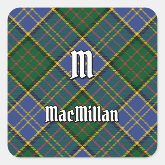 Sticker Carré Clan MacMillan Chasse Tartan (Devant)