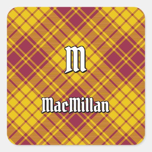 Sticker Carré Clan MacMillan robe Tartan (Devant)