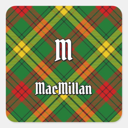 Sticker Carré Clan MacMillan Tartan (Devant)