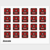 Sticker Carré Clan MacQueen Tartan (Feuille)