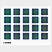 Sticker Carré Clan Miller Tartan (Feuille)