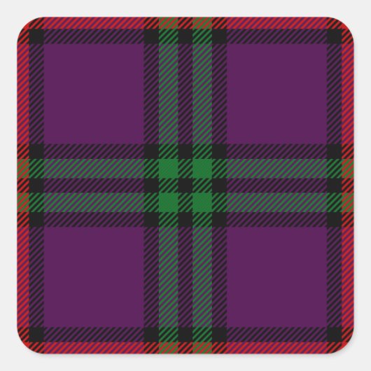 Sticker Carré Clan Montgomery Tartan (Devant)