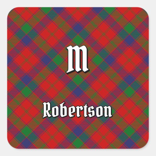 Sticker Carré Clan Robertson Tartan (Devant)