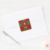 Sticker Carré Clan Scott Red Tartan (Enveloppe)
