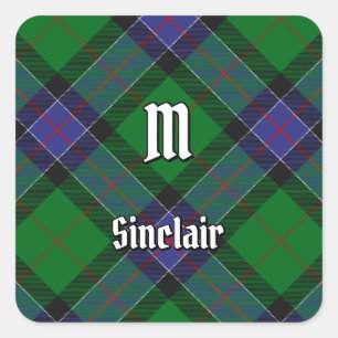 Sticker Carré Clan Sinclair Chasse Tartan