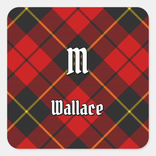Sticker Carré Clan Wallace Tartan (Devant)
