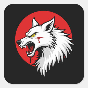 Sticker Carré Clan Wolf Dragoons clan de la technologie de comba