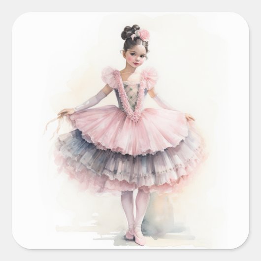 Sticker Carré Clara (Black Hair) from The Nutcracker Ballet (Devant)