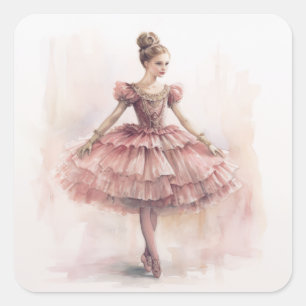 Sticker Carré Clara (Cheveux Blonds) du Ballet Casse-Noisette