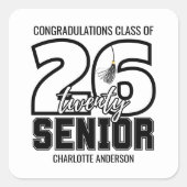 Sticker Carré Class of 2026 Graduation Tassel  (Devant)