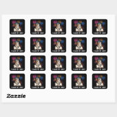 Sticker Carré Class of 2027 Cat Lover (Feuille)