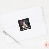 Sticker Carré Class of 2027 Cat Lover (Enveloppe)
