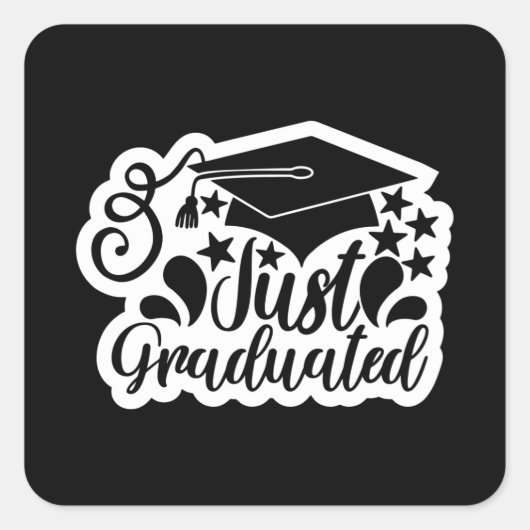 Sticker Carré Classe de 2022 Graduate Congrats the Grad (Devant)