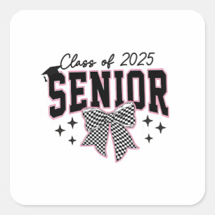 Sticker Carré Classe de coquette de la bow senior 2025