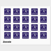 Sticker Carré Classe De Hockey 2013 - Grey 2 (Feuille)