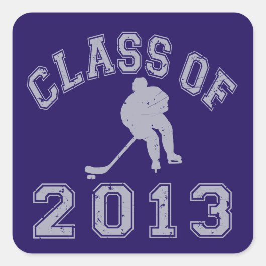 Sticker Carré Classe De Hockey 2013 - Grey 2 (Devant)