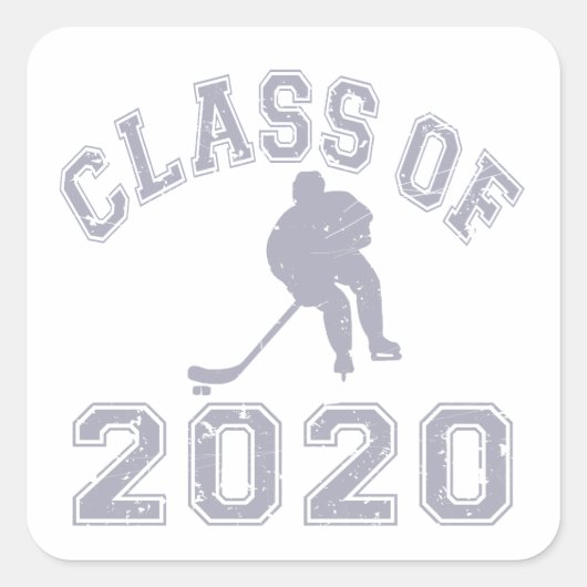 Sticker Carré Classe De Hockey 2020 - Grey (Devant)