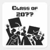 Sticker Carré Classe du 20XX Graduation Group (Devant)