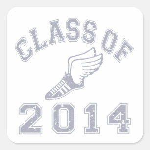 Sticker Carré Classe du gris 2014 d'athlétisme 2