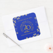 Sticker Carré Classe école Blue & Gold Reunion (Enveloppe)