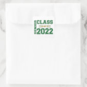Sticker Carré Classe supérieure de 2022 Vert et orange (Sac)