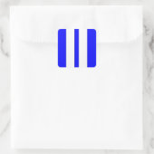 Sticker Carré Classic Blue & White Retro Car Racing Stripes (Sac)