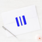 Sticker Carré Classic Blue & White Retro Car Racing Stripes (Enveloppe)