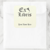 Sticker Carré Classic Ex Libris Plaque (Sac)