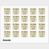 Sticker Carré Classic Ex Libris Plaque (Feuille)
