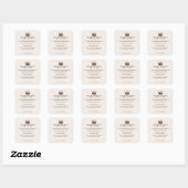 Sticker Carré Classic Homemade Bakery Ingredient Product (Feuille)