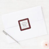 Sticker Carré Classic Red Tartan Holiday (Enveloppe)