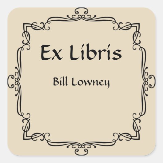 Sticker Carré Classic Retro (Devant)