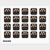 Sticker Carré Classic Rose Gold Ornament Christmas (Feuille)