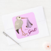Sticker Carré Classic Stork (Enveloppe)