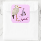 Sticker Carré Classic Stork (Sac)