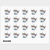 Sticker Carré classique/Bain pour animaux (Feuille)
