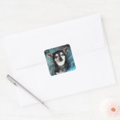 Sticker Carré classique Chihuahua Chien secourt (Enveloppe)