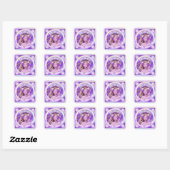 Sticker Carré classique de purple Sun Fairy (Feuille)
