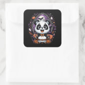 Sticker Carré classique Halloween Panda (Sac)