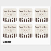 Sticker Carré Classique Moderne Bande Dessinée Mignonne Bonnet T (Feuille)