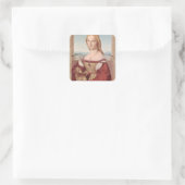 Sticker Carré Classique Raphael Lady et Unicorn (Sac)