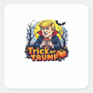 Sticker Carré Classique Trick Ou Halloween