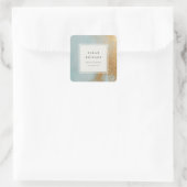 Sticker Carré Classy Artisan Blue Gold Paint Business (Sac)